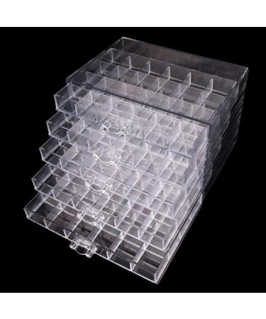 CUTICATE Transparent Plastic Storage Organizer - 120 Slots for Beads, Rings, Jewelry, Art & Crafts - Buy Online on GoSupps.com