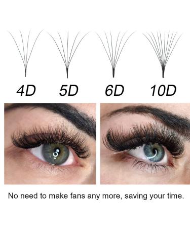 Nagaraku Volume Eyelash Extensions - 320pcs Premade Fans 5D C Curl 0.07mm 11mm Length - Ideal for International Shipping - Buy Online on GoSupps.com