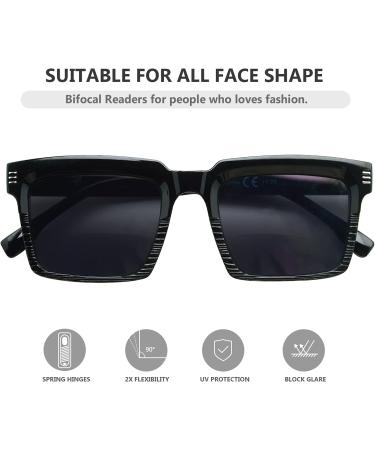 Eyekepper 4-Pack Stylish Bifocal Reading Glasses for Women - +2.50 Grey Lens Readers - Buy Online on GoSupps.com
