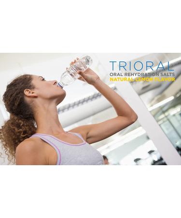 TRIORAL Lemon Rehydration Powder - Electrolyte Salts Formula for Hydration - 25 Packets - Buy Online on GoSupps.com