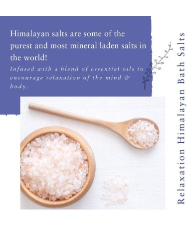 Absolute Aromas Relaxation Bath Salts 625g - Himalayan Salt Infused with Bergamot, Clary Sage, Lavender & Petitgrain Essential Oils - Natural Relaxation 625g - Buy Online on GoSupps.com