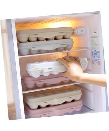 OSALADI 2Pcs 12 Plastic Egg cartons Food dispensers Refrigerator Egg Holder Tray Protective Frame Eggs Grey 30X11cm - Buy Online on GoSupps.com