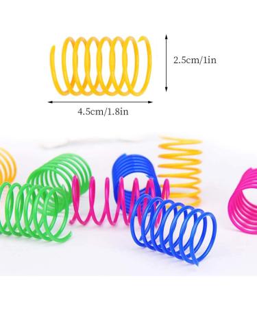 iSMARTEN Cat Spring Toy (60 Pack) - Plastic Coil Springs for Swatting, Biting, and Hunting - Random Color - Interactive & Fun Cat Kittens Toys - Buy Online on GoSupps.com