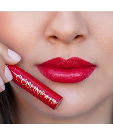 COSLINE Lipstick No. 413 - Raspberry Red with Blue Tint | Shop Now Internationally - Buy Online on GoSupps.com