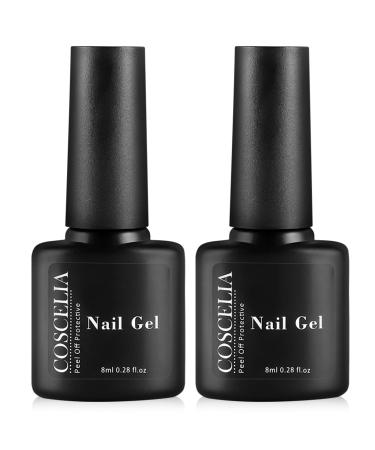 Coscelia set with liquid latex tape peel off 8 ml correction pen protection of the skin and finger for nail art manicure odorless white