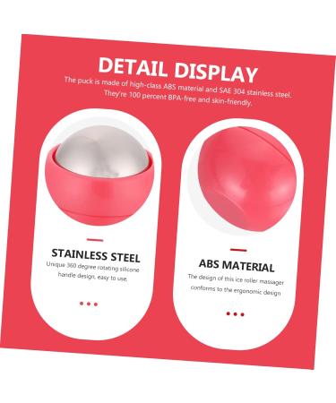 Frcolor 2-in-1 Hand & Lacrosse Massage Balls for Plantar Fasciitis Relief | Hot & Cold Therapy Muscle Massage Device - Pink ABS Roller - Buy Online on GoSupps.com