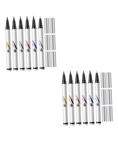 FOMIYES 12 Pcs Makeup Eyeliner Pen Makeup Supplies Eye Makeup Pink Eyeliner Lasting Abs Liquid Eyeliner Miss