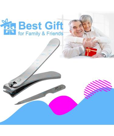 Nail Clippers - YNR England Large Toe Nail Clippers for Thick Nails with Wide Jaw Opening Sharp Curved Blade Fingernail Clippers Heavy Duty Nail Cutter Trimmer for Men Seniors with Nail File - Buy Online on GoSupps.com