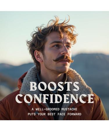 Striking Viking Mustache Wax and Comb Kit - 2 Ounce - Strong Hold Natural Beeswax - Sandalwood Scent - Men's Beard and Moustache Grooming - Buy Online on GoSupps.com