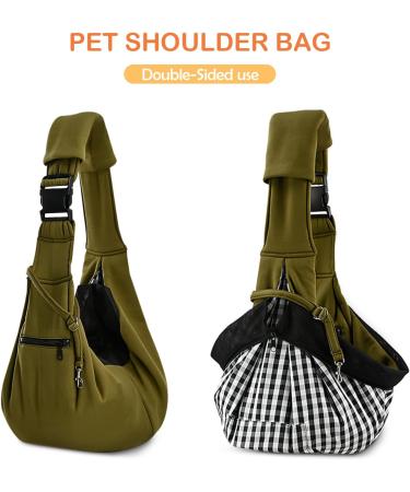 Buy All-Sopets Dog Carrier Bag - Breathable Convenient & Safe for Small Dogs & Cats | Adjustable Straps & Linen Hooks - Stylish Green Pet Carrier - Buy Online on GoSupps.com