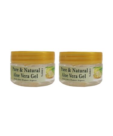 R V Essential Pure Aloe Vera Gel (50g+50g) Pack Of Two- For Young & Radiant Skin (Non-Toxic & Zero Chemicals) 1.69 Fl Oz (Pack of 2)