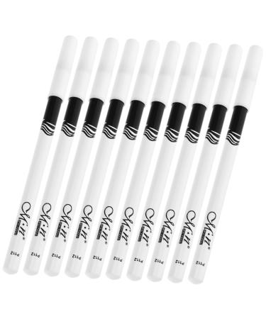 AUTSUPPL 70 Pcs Lying Silkworm Eyeliner White Eyebrow Pencil Highlight Eyeliner Pencil Eye Pencil Wooden Pole