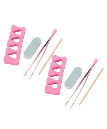 Precision Straight Pointed Nail Tweezers & Manicure Nipper Set | Nail Art Tools & Finger Separator for Perfect Nails - Buy Online on GoSupps.com