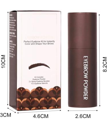 LXZJJM Eye-Brow Stamp Stencil Kit Eyebrow Stamp Stencil Kit Hairline Powder With 10Pcs Reusable Thin & Thick Eyebrow Stencils for Perfect Brows 1.8g(0.06 OZ.) (02 NATURAL BROWN) - Buy Online on GoSupps.com