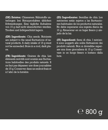 Buy Mituso Chia Seeds 800g - Black Natural Salvia Hispanica - International Shipping Available - Buy Online on GoSupps.com