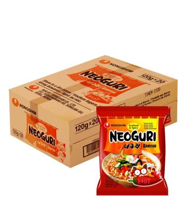 Nongshim Neoguri Ramyun Seafood & Spicy 120g (Pack of 20) Starry Mart - Buy Online on GoSupps.com
