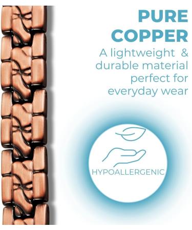 Willis Judd Women's Double Strength Copper Magnetic Bracelet - Stylish Health & Wellness Jewelry for Pain Relief - International Shipping Available - Buy Online on GoSupps.com