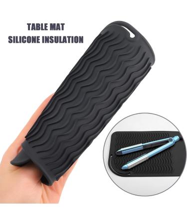 Opopark Silicone Heat Resistant Mat for Hair Straightener Curling Irons Flat Iron Curling Iron Multifunctional Non-Slip Travel Mat Pad for Hot Hair Styling Tools - Buy Online on GoSupps.com