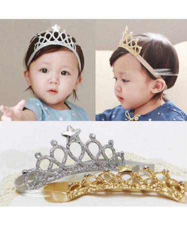 Princess Crown Headband for Baby Girls | Elastic Cloth Hairband & Photo Prop | International Shipping Available - Buy Online on GoSupps.com