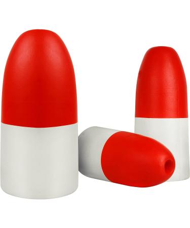 SILANON Crab Trap Floats Buoy 6x14 Inch Red/White - Pack of 2 | Fishing Marker Buoys for Crab Pot, Shrimp Trap, Kayak Stabilizer - Buy Online on GoSupps.com