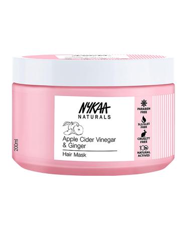 Nykaa Naturals Hair Mask-Anti-Hairfall Strengthens Hair Prevents Hair Loss and Thinning Deep Nourishing-100% Natural Actives for All Hair Types Men and Women 200ml (Apple Cider Vinegar & Ginger)