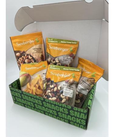 Seeberger XXL brand box box with 5 delicious snacks in large format including free closure clip 5-part range 2.19 kg (5 Pack)
