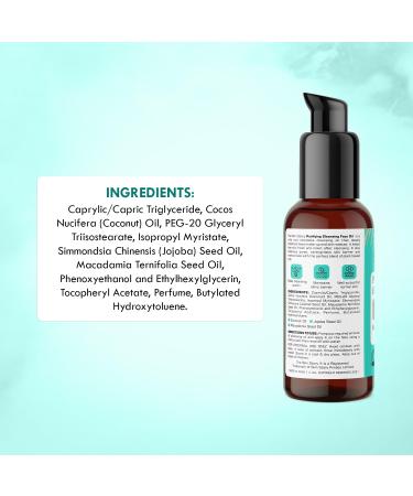 Purifying Cleansing Oil Makeup Remover - Macadamia Jojoba & Coconut Oils | Nourishing Paraben-Free 50ml - International Shipping - Buy Online on GoSupps.com