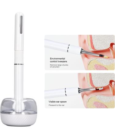 Smart Earwax Removal Tool - 3.2mm Lens Visible Ear Cleaner with LED Light, 10MP HD - White - Buy Online on GoSupps.com