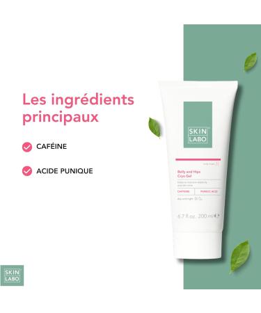 SkinLabo - Cryo Gel Stomach and Hips improves skin elasticity and tone toning activity with caffeine punic acid - 200 ml - Buy Online on GoSupps.com