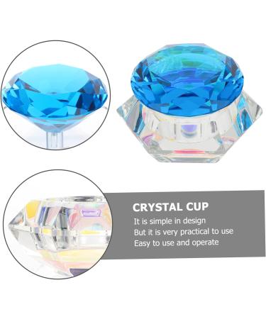 minkissy 2pcs Nail Art Crystal Cup Nails Glass Dish Mini Crystal Bowl Clear Acrylic Dappen Dish Acrylic Liquid Container Nail Art Powder Bowl White Crystal Dust-proof Accessories 6.5x6.5cmx2pcs Lake Bluex2pcs - Buy Online on GoSupps.com