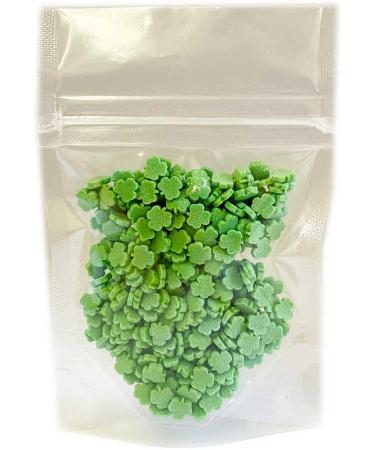 A Pinch Of... - Matt Green Shamrocks - St Patricks Day Cake Topper Sprinkles - 25g Edible Cupcake Decorations - Perfect for Birthdays & St Paddys Celebrations - Buy Online on GoSupps.com