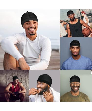 ASKNOTO 6-Piece Silky Durags with Long Tail + 2 Satin Wave Caps for Men | 360 Waves - Buy Online on GoSupps.com