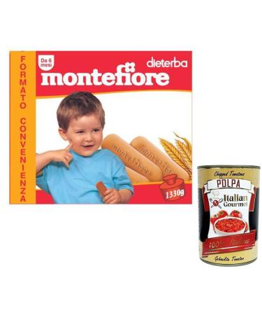 Italian Gourmet E.R. Montefiore Biscuit for Children from 4 months 1300 g + Italian Gourmet Pulp 400 g