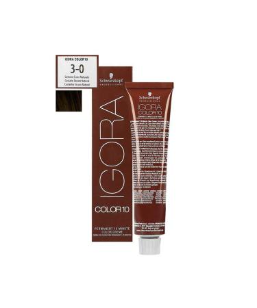 Schwarzkopf SK Igora 10 3-0 Dark Brown 60ml | Premium Hair Color - International Shipping Available - Buy Online on GoSupps.com