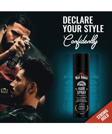 Man Arden Hair Spray - Strong Hold Styling with Nourishment - Argan Oil and Bhringraj 180ml - Buy Online on GoSupps.com