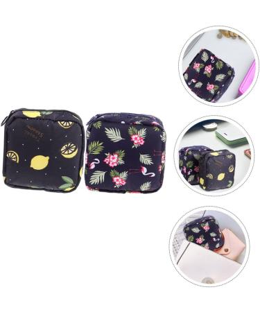 PLAFOPE 4pcs Sanitary Napkin Storage Bag Set - Portable Wash Bags for Travel and Purse - Zippered Canvas Mini Storage Bags - Buy Online on GoSupps.com