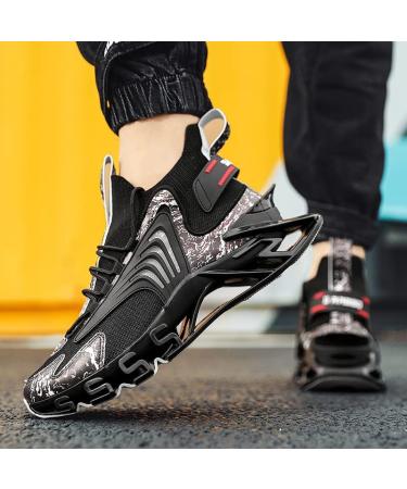 GJUYC Men's Sneakers Shoes - Trail Air Fashion Sport Athletic Running Shoes for Men, Women, Boys, and Kids - Breathable, Casual, and Stylish - Black/White/Blue - Size 11.5 - Buy Online on GoSupps.com