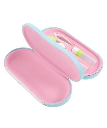 Partykindom 5 sentences double -layer glasses case actually family travel box tripse space saver space -saving glasses case Famaliguy Family household accessories suitcase lens travel travel kit leather PU