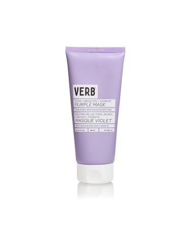 Verb Purple Hair Mask - Vegan Toning Mask for Brassy Hair  Brightening and Hydrating Hair Mask for Blonde Hair Grey Hair and Silver Hair  Color-Repair Hair Mask Reduces Yellow Hue 6.3 Ounce (Pack of 1)