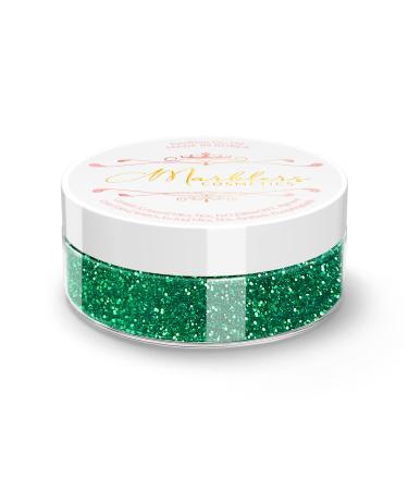 MARBLERS Cosmetic Grade Fine Twinkle Glitter Christmas Green 0.18oz (5g) | Non-Toxic | Vegan | Cruelty-Free | Eyeshadow Nail Polish Nail Art | Festival Rave & Party Makeup | Body & Face Fine Glitter 5g Green Christmas Green