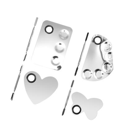 minkissy Makeup Tray 4 Sets Palette Set Make up Tool Kit Stainless Steel Make Up Kit