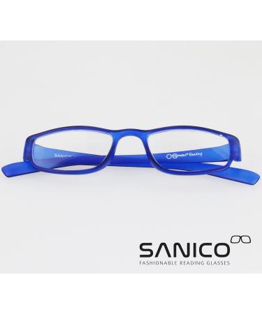 Sanico Fashionable Blue 1.5 Dioptria Reading Glasses - Unisex Optical Aid for Men & Women | Blue Light Blocking I Model Adige - Buy Online on GoSupps.com