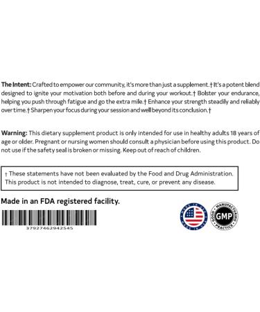 Intents Nutrition Pre workout - Stim Free Caffeine Free Energy Endurance Focus Strength - Buy Online on GoSupps.com