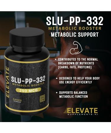 Elevate Supplements SLU-PP-332 250mcg 60 Capsules - Advanced Cellular Support Formula Promotes Energy Metabolic Health & Longevity - Premium Wellness Supplement - Buy Online on GoSupps.com