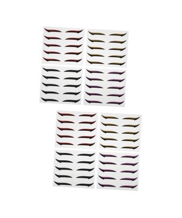 Didiseaon 40 Pairs Eyeshadow Stickers Holographic Eyeliner Stickers Invisible Tape Glitter Glue Painted Tool