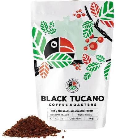 Black Tucano Brazilian Specialty Medium Roast Single Origin Coffee - Premium 86+ Points Ground Coffee - 250g 24 Pack - Buy Online on GoSupps.com