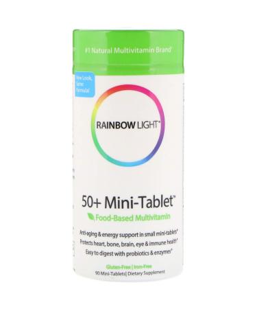 Rainbow Light 50+ Mini Tablet Food-Based Multivitamin 90 Mini-Tablets