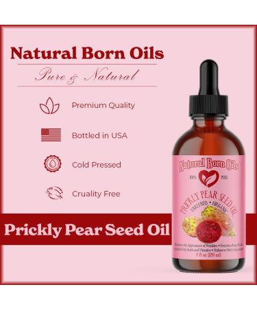 Natural Born Oils Prickly Pear Oil - Organic Cold-Pressed 4oz | Vitamins & Antioxidants for Skin & Hair Health - Buy Online on GoSupps.com