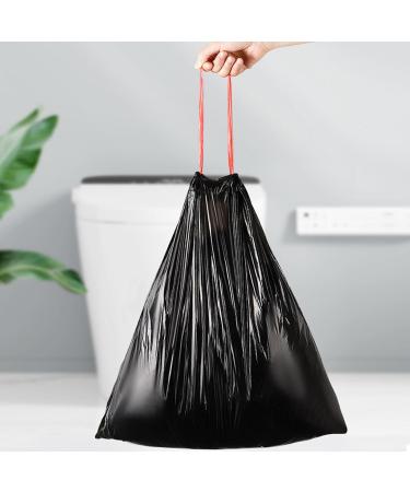 Drawstring Trash Bag | Kitchen Bag Trash Waste Bag Anti-Drip Drawstring Garbage Bags Kitchen Waste Bags for Bedroom Kitchen Offices Home Pochy 45*50 4.5g 75 Pieces Black - Buy Online on GoSupps.com