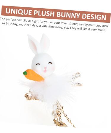 minkissy 1 Pair Hanfu Hairpin Hair Accessories for Bride Faux Fur Hair Clips Girls Hair Clips Headpiece for Bride Furry Balls Hair Clips Bride Headpiece Hair Pin Plush Rabbit Side Clip - Buy Online on GoSupps.com